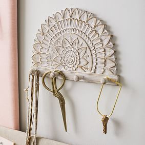 Wood Carved Peg Rack