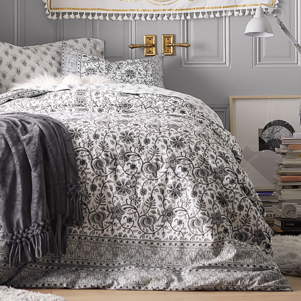 Paisley Floral Organic Duvet Cover
