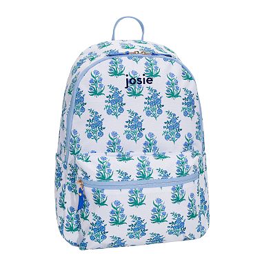 Recycled Colby Large Backpack, Roller Rabbit Blue Floral