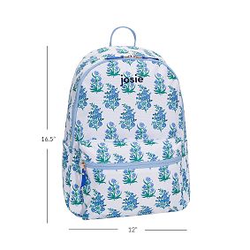 Colby Roller Rabbit Blue Floral Backpack &amp; Water Bottle Bundle
