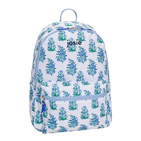 Colby Roller Rabbit Blue Floral Backpack &amp; Water Bottle Bundle