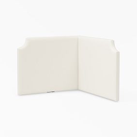 Auburn Corner Smart Headboard, Single, Everyday Velvet Ivory