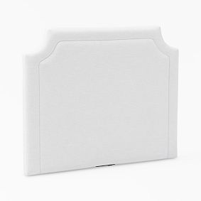 Auburn Tufted Smart Headboard, Single, Performance Linen Blend White