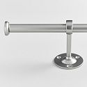 Classic Steel Curtain Rod, Single, .75", 48"-88", Nickel