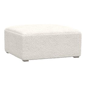 Riley Ottoman, Sherpa Ivory