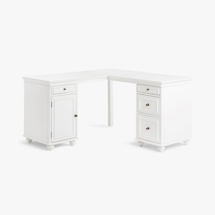 Pottery Barn ホワイト 木製 デスク 引き出し付き ポッタリーバーン Pottery Barn ホワイト 木製 デスク 引き出し付き ポッタリー
