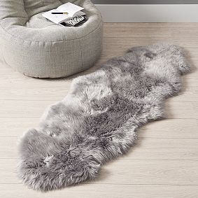 Double Sheepskin Rug - Grey