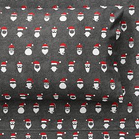 Open Box:  Cool Santa Organic Flannel Sheet Set