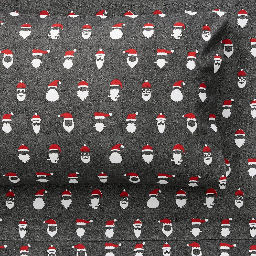 Open Box:  Cool Santa Organic Flannel Sheet Set