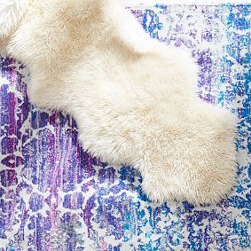 Double Sheepskin Rug - Grey