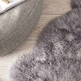 Double Sheepskin Rug - Grey