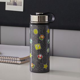 Super Mario&#8482; Slim Glow-in-the-Dark Water Bottle