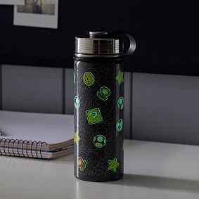 Super Mario&#8482; Slim Glow-in-the-Dark Water Bottle