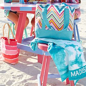 Tie-Dye Burst Beach Towel, Cool