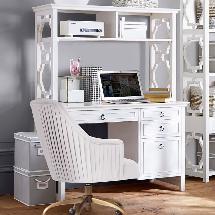 Elsie Single Pedestal Hutch Desk