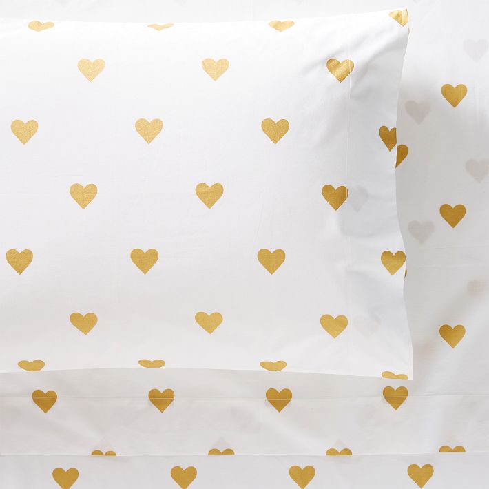 Emily &amp; Meritt Heart Metallic  Sheet Set