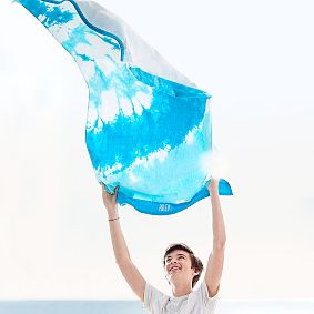 Tie-Dye Burst Beach Towel, Cool
