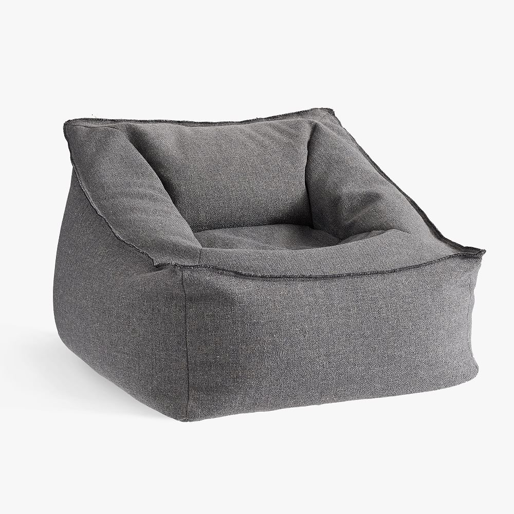 Tweed Charcoal Modern Bean Bag Lounger