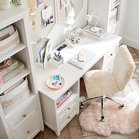 Beadboard Smart&#8482; Storage Desk &amp; Bookcase Set (107.5&quot;)