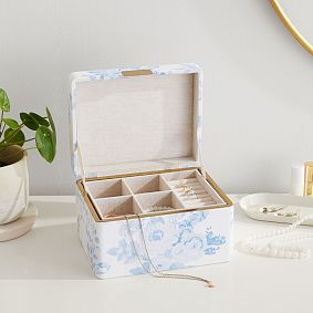 LoveShackFancy Blue Floral Jewelry Box