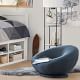 Video 1 for Basketweave Indigo Groovy Swivel Chair