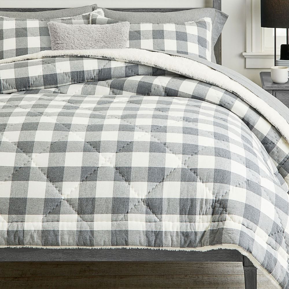 Buffalo Plaid Sherpa Comforter