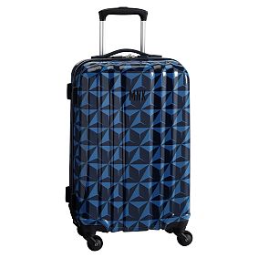 Channeled Hard-Sided Blue Pinnacle Carry-on Spinner