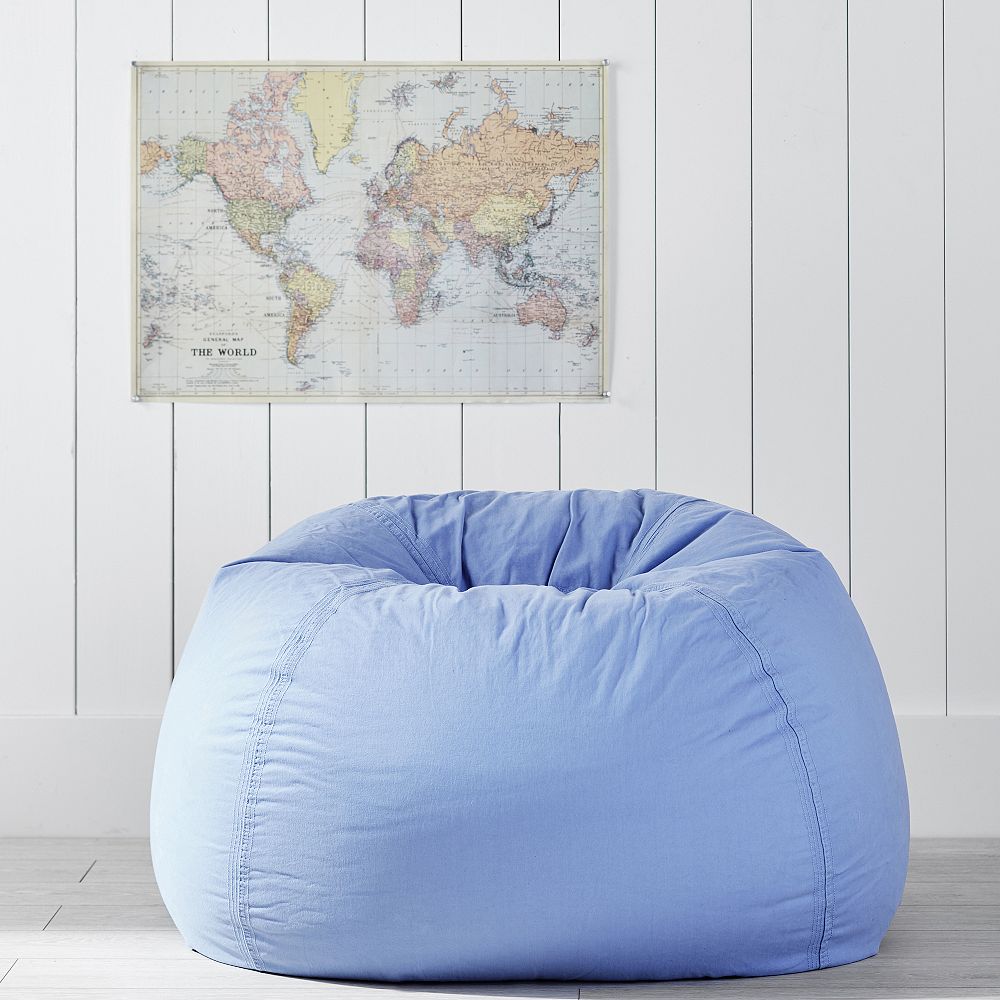 Hydrangea Washed Twill Bean Bag Chair