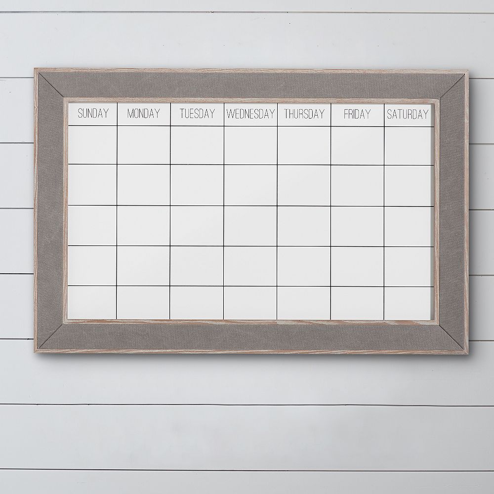 Pinboard Framed Calendar, Northfield Charcoal