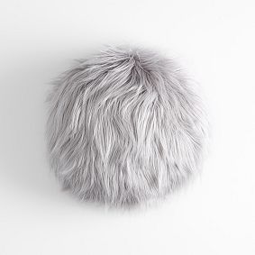 Himalayan Faux-Fur Round Pillow