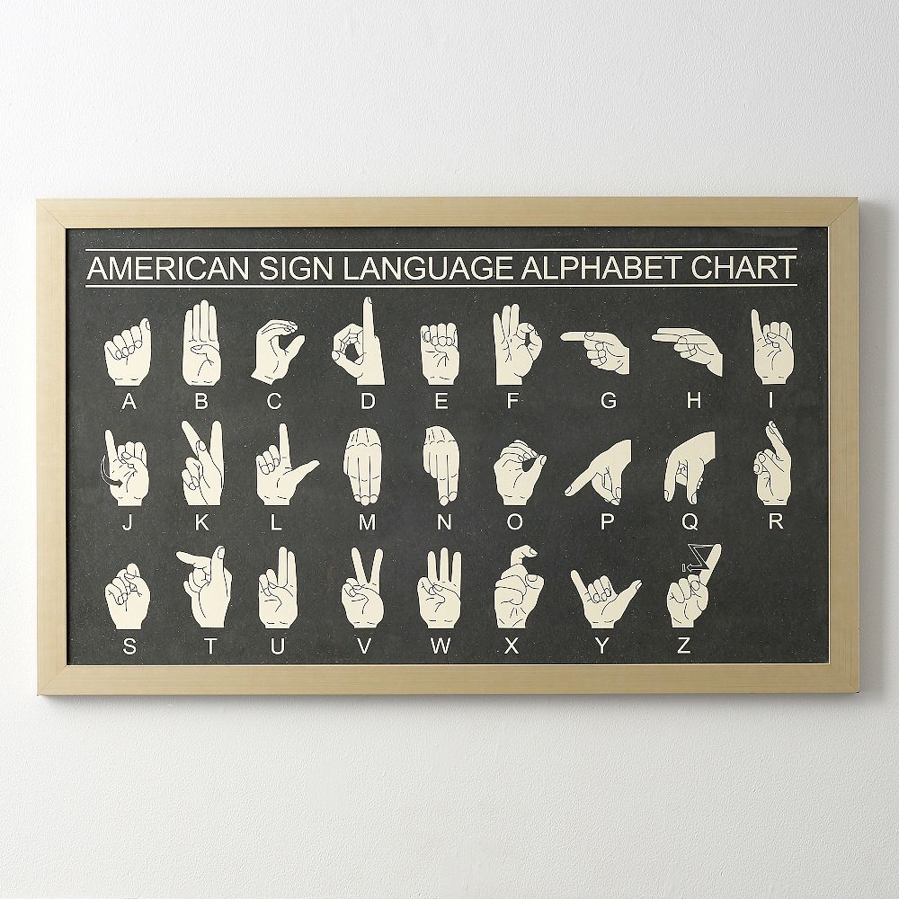 American Sign Language Alphabet Framed Art