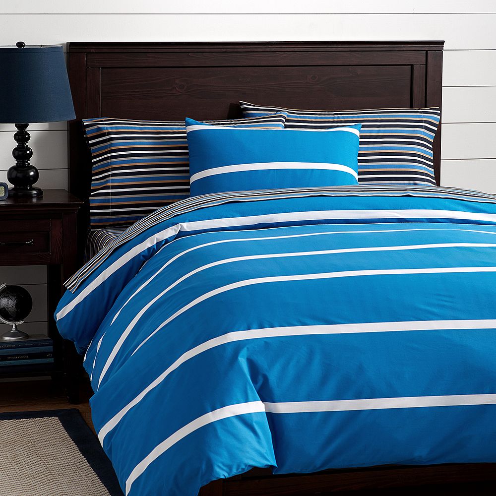 Boathouse Stripe Duvet Cover, Strong Blue