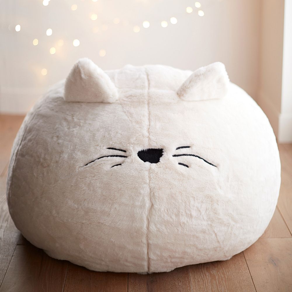 Cat Faux-Fur Beanbag
