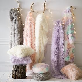 Himalayan Faux-Fur Round Pillow