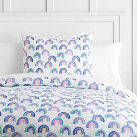 Merry Rainbow Flannel Duvet Cover