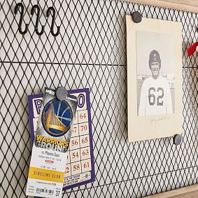 Framed Magnet Board With Hooks