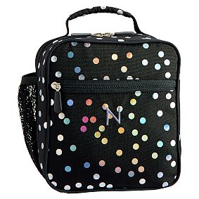 Gear-Up Iridescent Dot Black Classic Lunch Bag