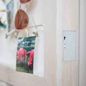 Statement Cable Frame With Dry-Erase Board, White Wash