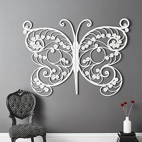 Anna Sui Oversized Butterfly Wall Decor, White