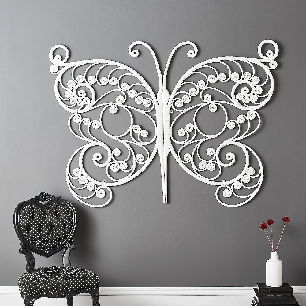 Anna Sui Oversized Butterfly Wall Decor, White
