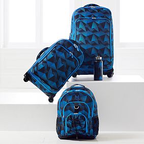 Jet-Set Black/Blue Apex 2-piece Spinner Luggage Set