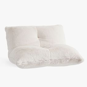 Polar Bear Faux-Fur Flip Floor Cozy Lounger