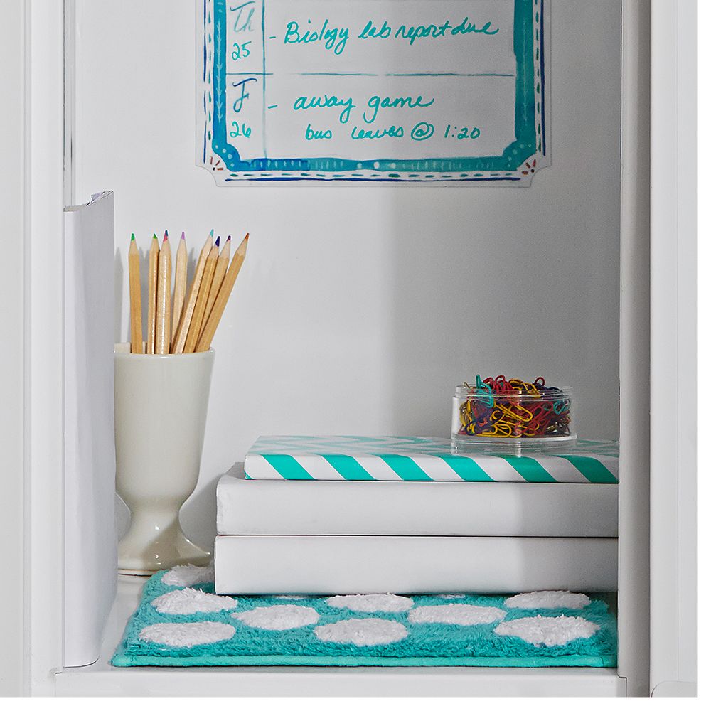 Teal Dottie Locker Rug