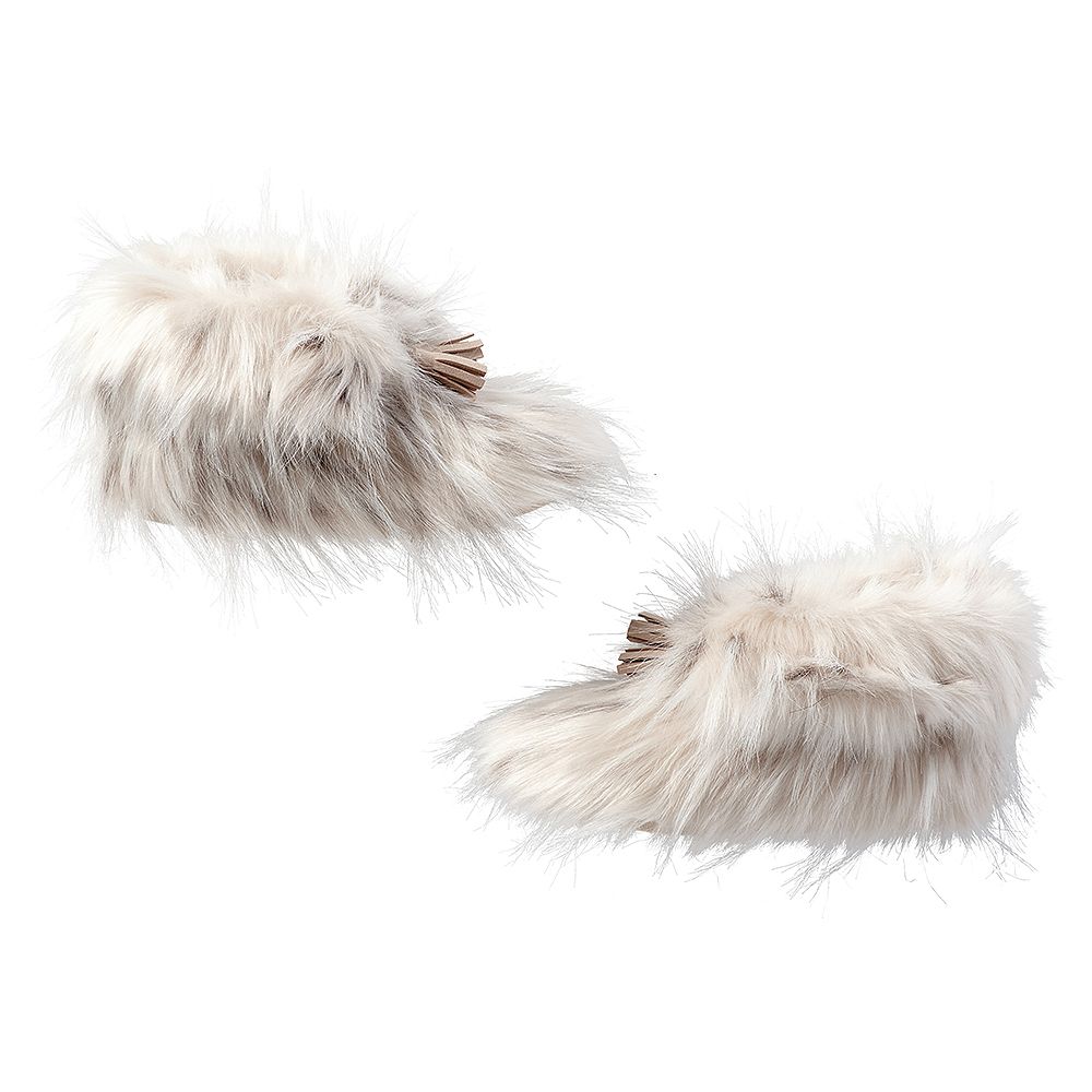 XL Snow Cat Ankle Tassel Faux-Fur Booties