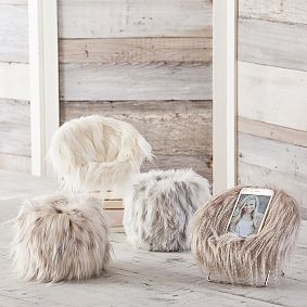 Faux-Fur Beanbag Phone Holder