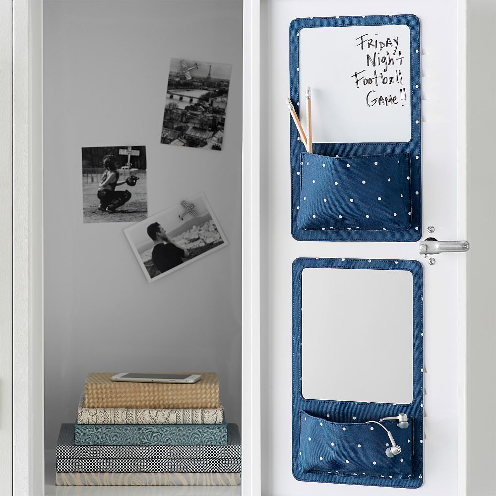 Gear-Up Navy Pin Dot Dry-Erase Pocket