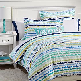Bubble Stripe Flannel Duvet Cover