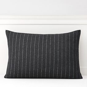 Pinstripe Organic Flannel Duvet Cover