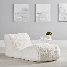 Sherpa Ivory Chaise Lounger