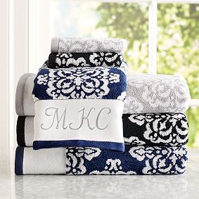 Ikat Medallion Bath Towels